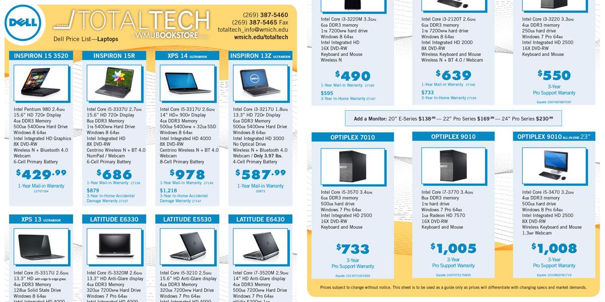 TotalTECH Dell Price Sheet